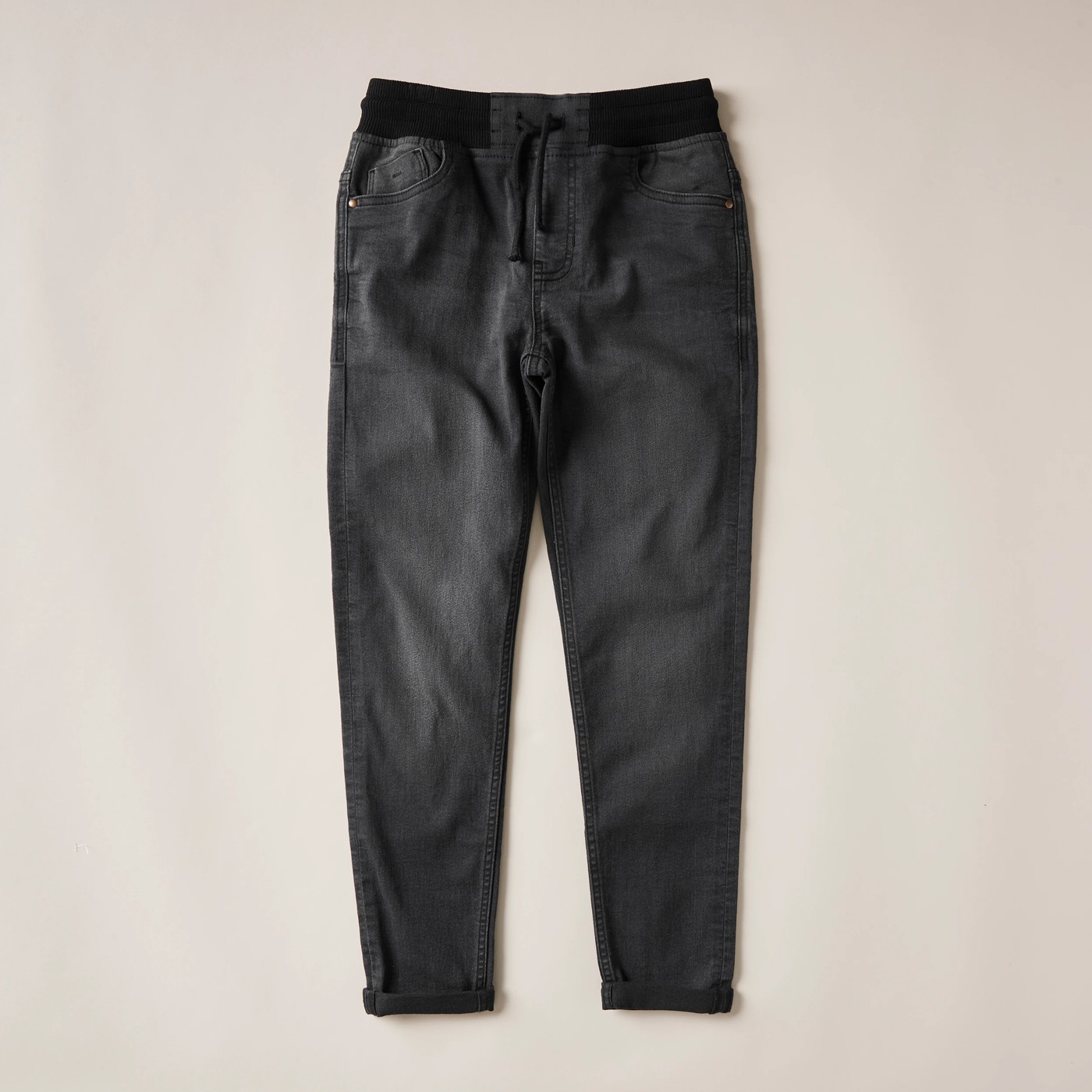 Brooklyn Ribbed Waist Straight Jean Jogger 4 of 4