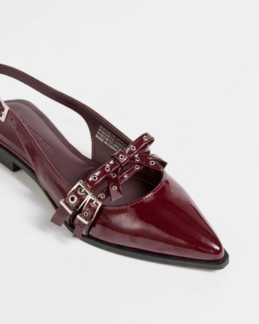 Strap Studded Slingback Flat - Pinna