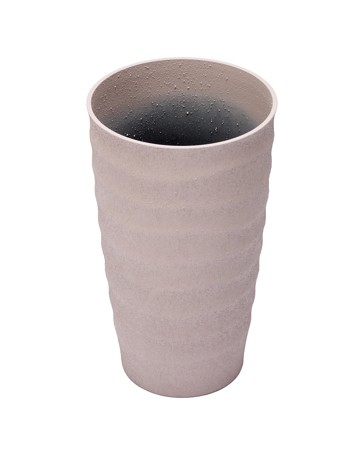 Anko Tall Textured Wave Plastic Pot - Pink