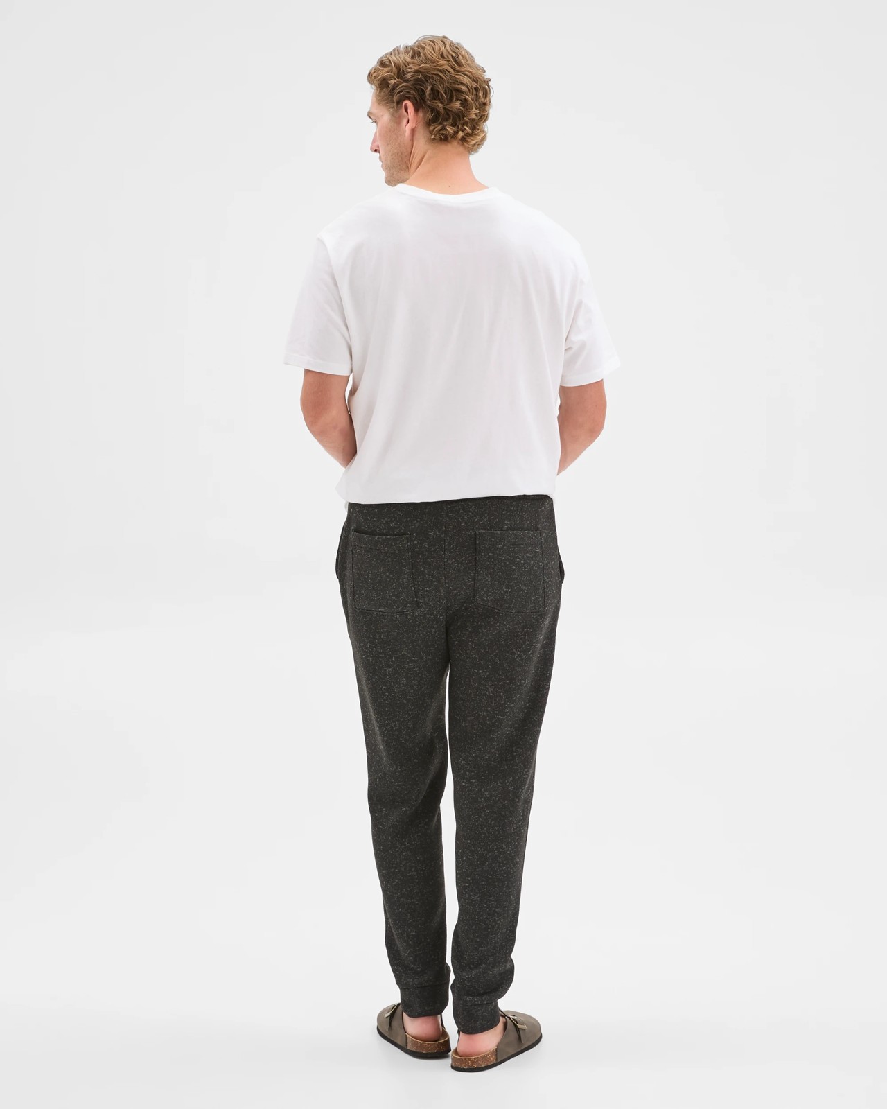 Cuffed Full Length Trackpants - Black Marle 6 of 6