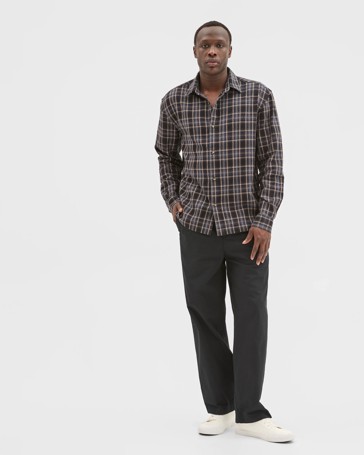 Commons Australian Cotton Boxy Fit Long Sleeve Textured Shirt