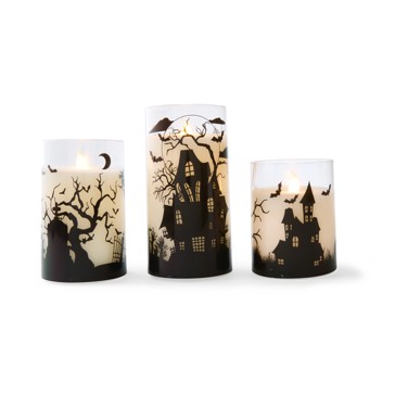 LED Halloween Haunted Scene Candle Set - Anko