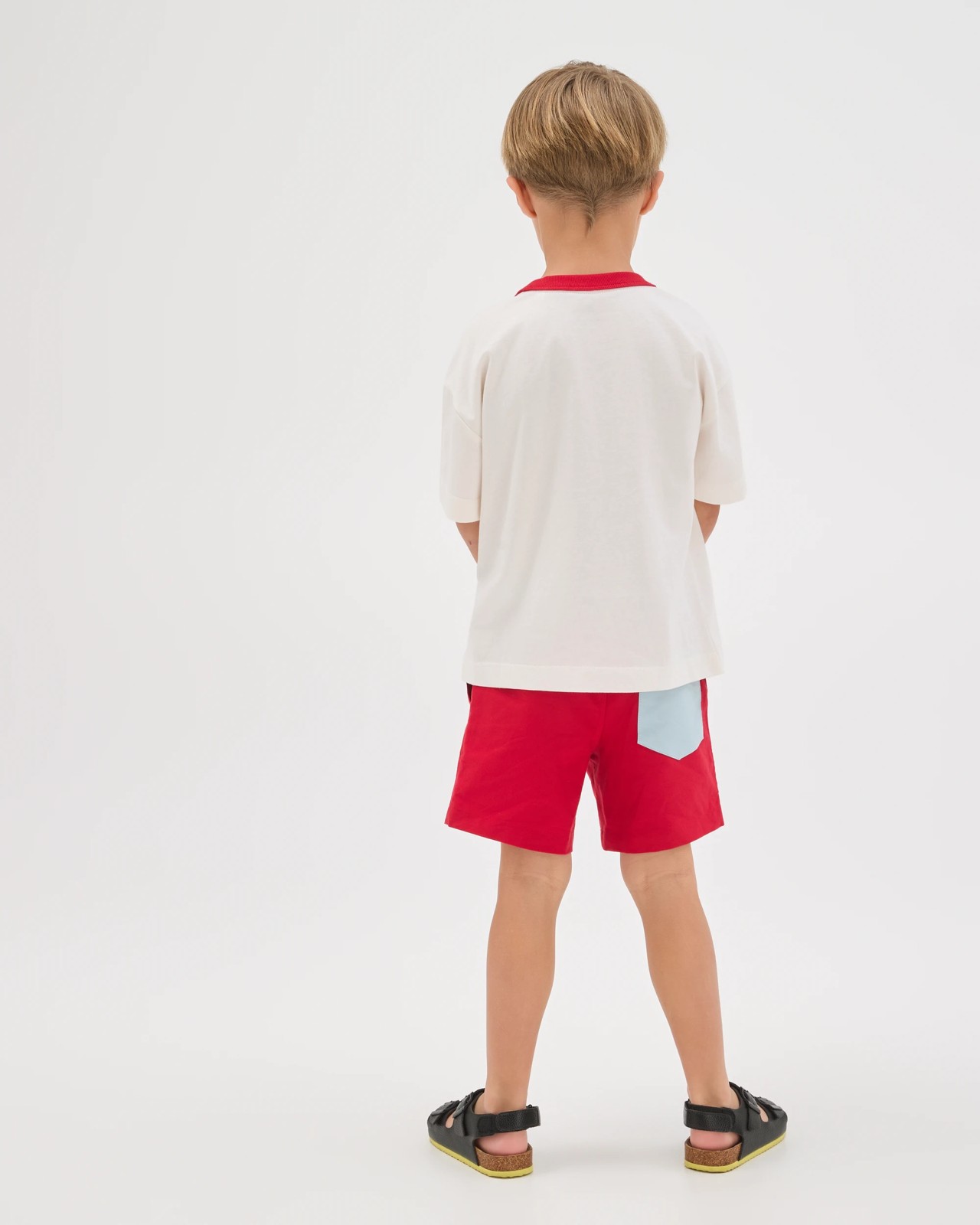 Australian Cotton T-Shirt and Shorts 2 Piece Set - Red + White 5 of 6
