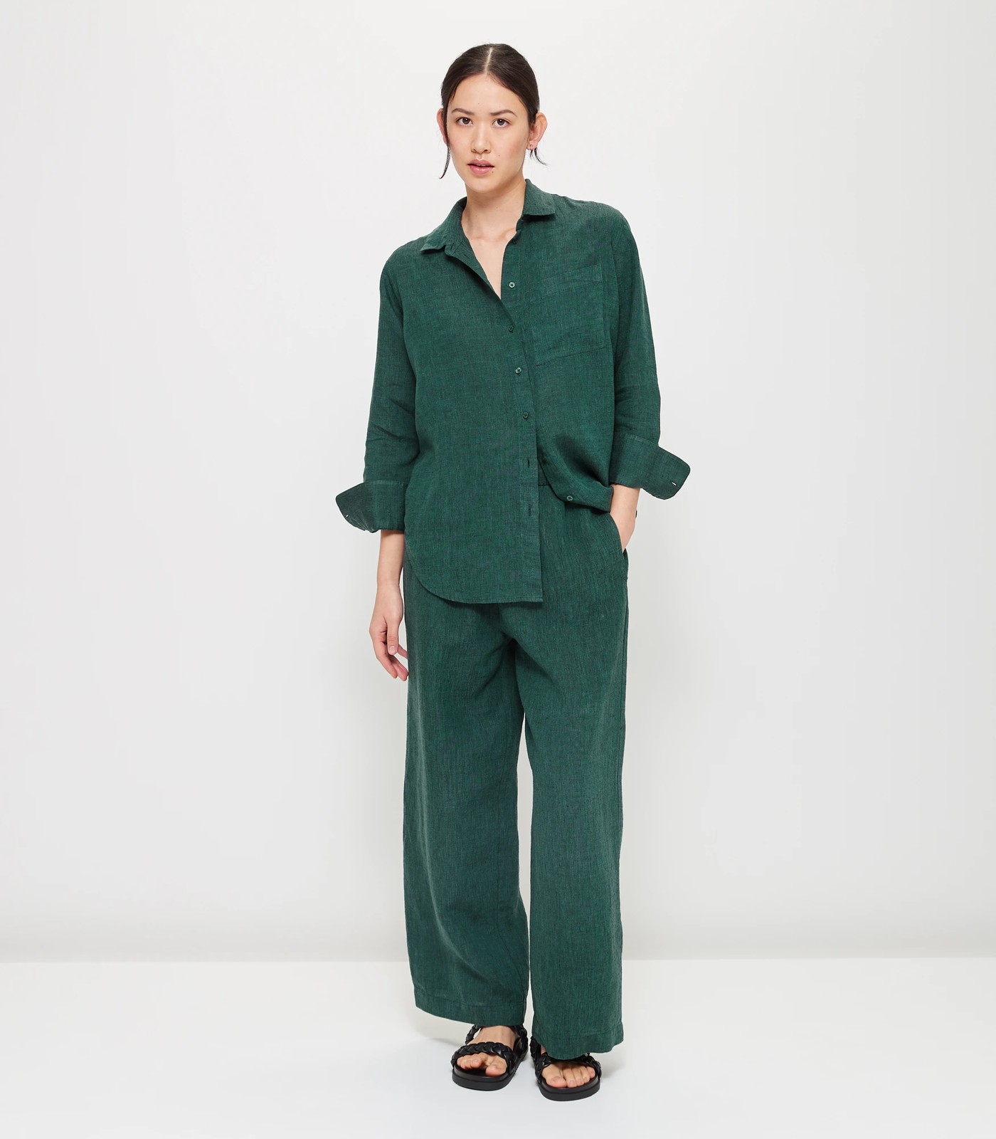 European Linen Long Sleeve Shirt | Target Australia