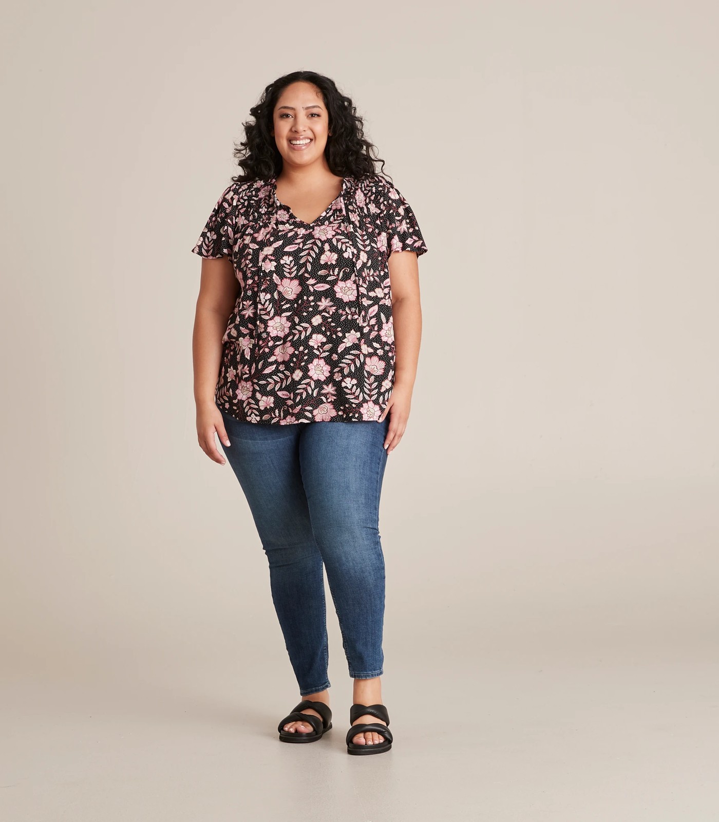 Curve Shirred Yoke Blouse 2 of 6