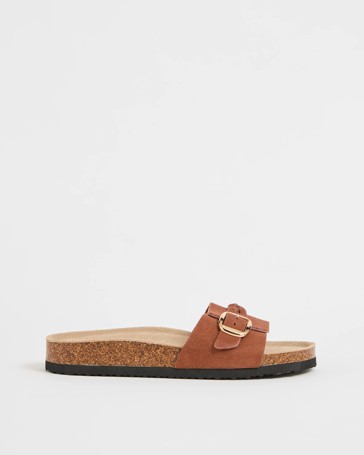 Sophie Genuine Suede Leather Braided Slides