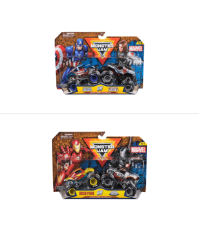 Monster Jam Marvel 1:64 Trucks 2 Pack - Assorted*