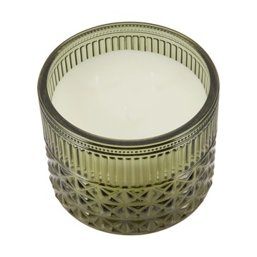 Green Geo Glass Candle - Anko