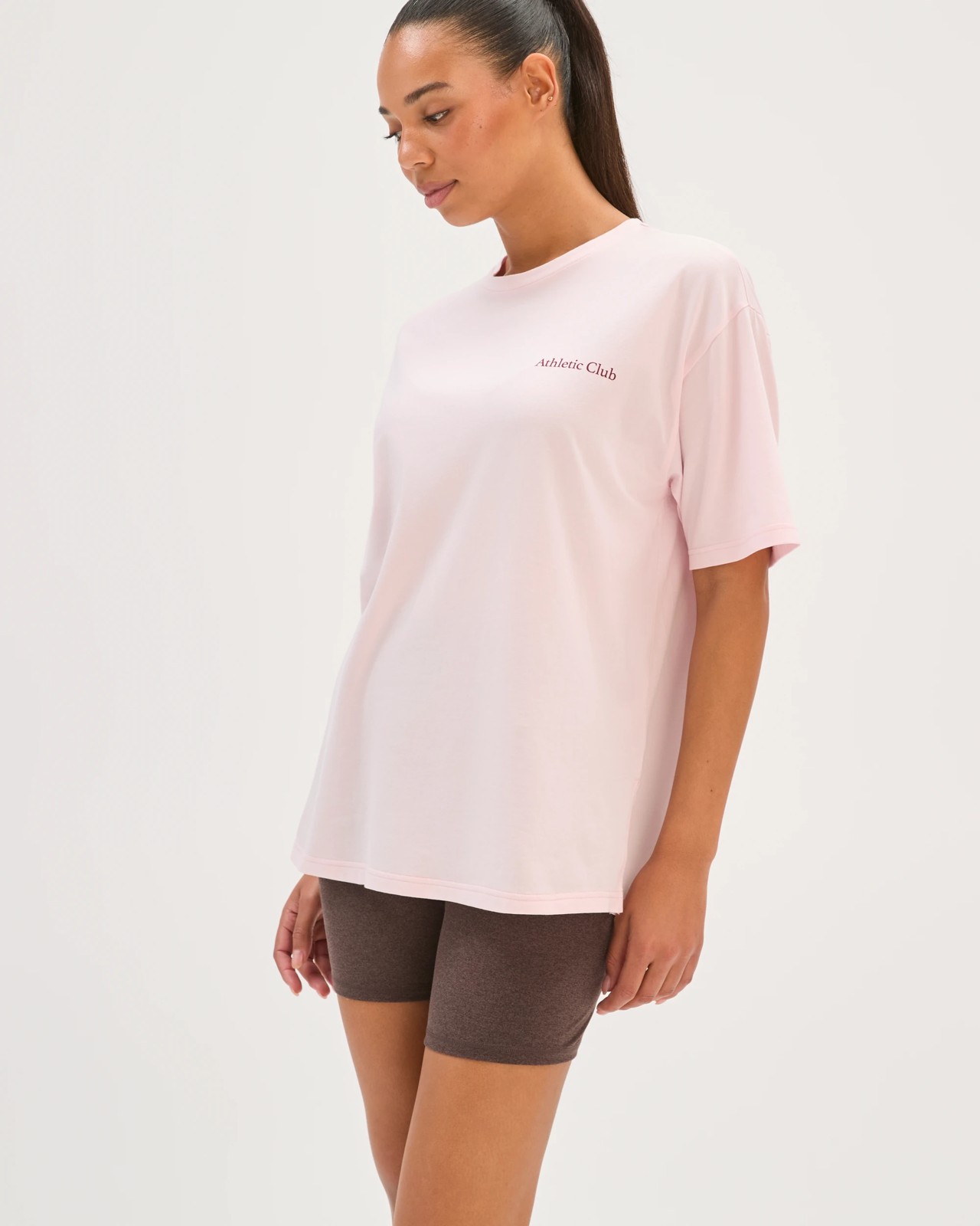 Active Australian Cotton Blend Oversized Graphic T-Shirt - Soft Pink/Athletic Club 3 of 6