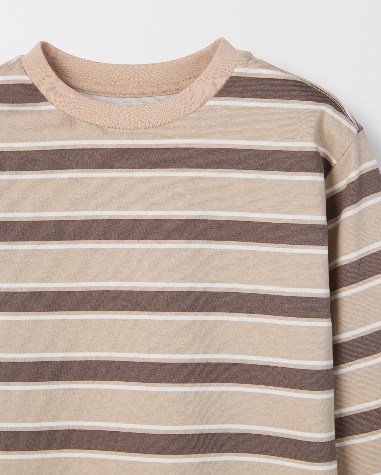 Australian Cotton Long Sleeve T-Shirt - BrownTan 2 of 2