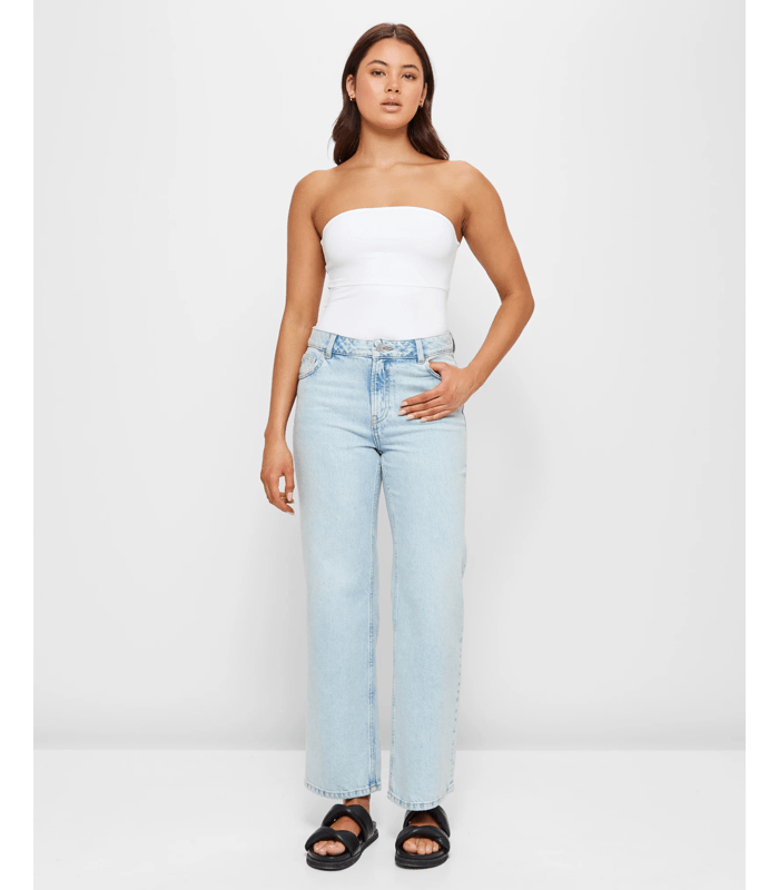 Seamfree Rib Bandeau Crop Top - Lily Loves