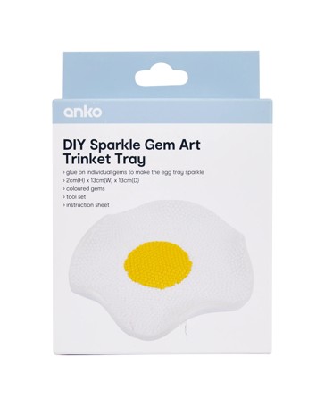 Anko DIY Sparkle Gem Art Trinket Tray - Egg