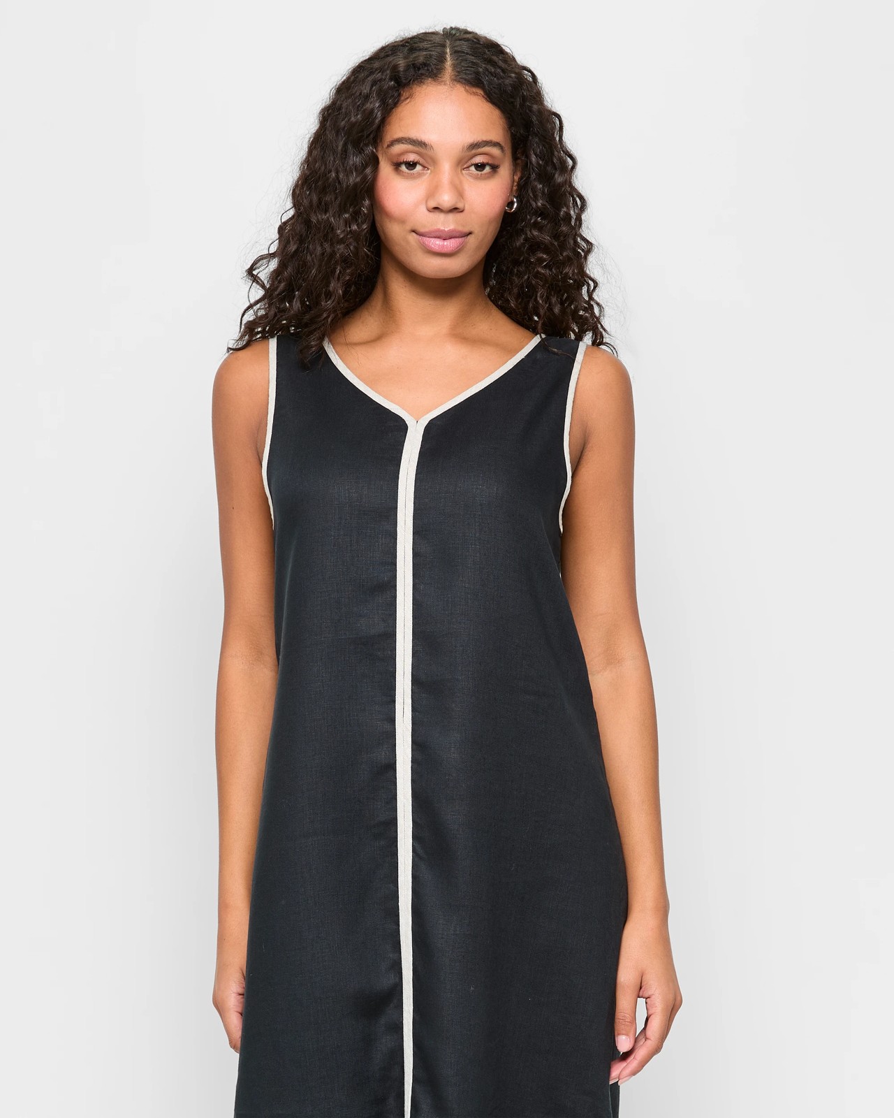 European Linen Binding Cami Dress 2 of 5