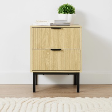 Isla 2 Drawer Bedside Table - Anko