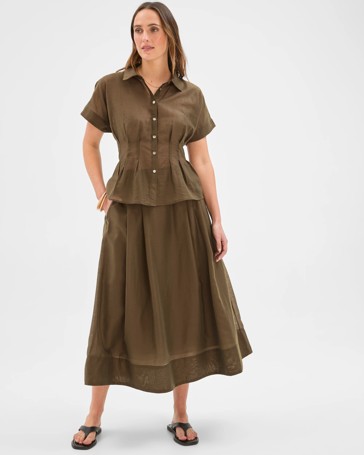Preview Toni Panelled Midi Skirt