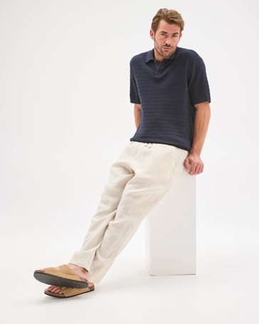 European Linen Wide Leg Pants