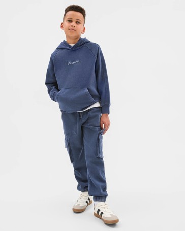 Australian Cotton Blend Washed Popover Sweat Top