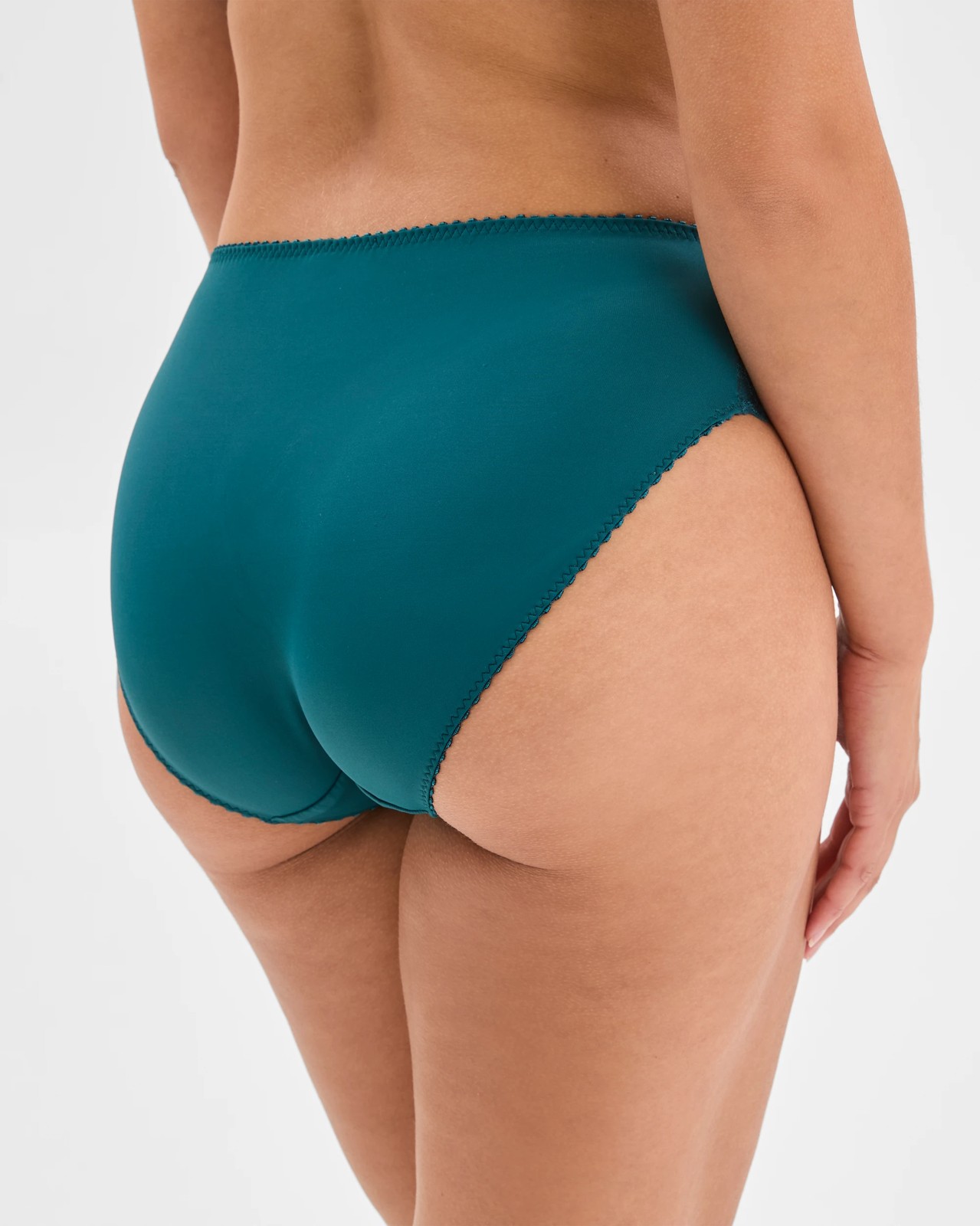 High Cut Lace Briefs - Petrol 3 of 3