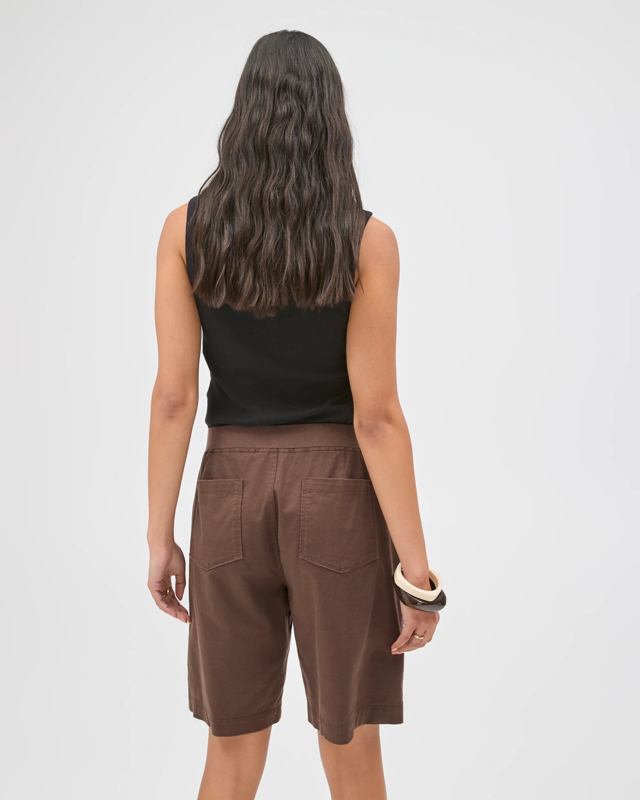 Rib Waist Shorts - Coffee Bean 6 of 6