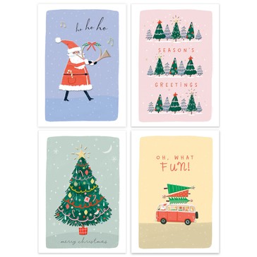 16 Pack Hallmark Boxed Christmas Cards - Multi Whimsical