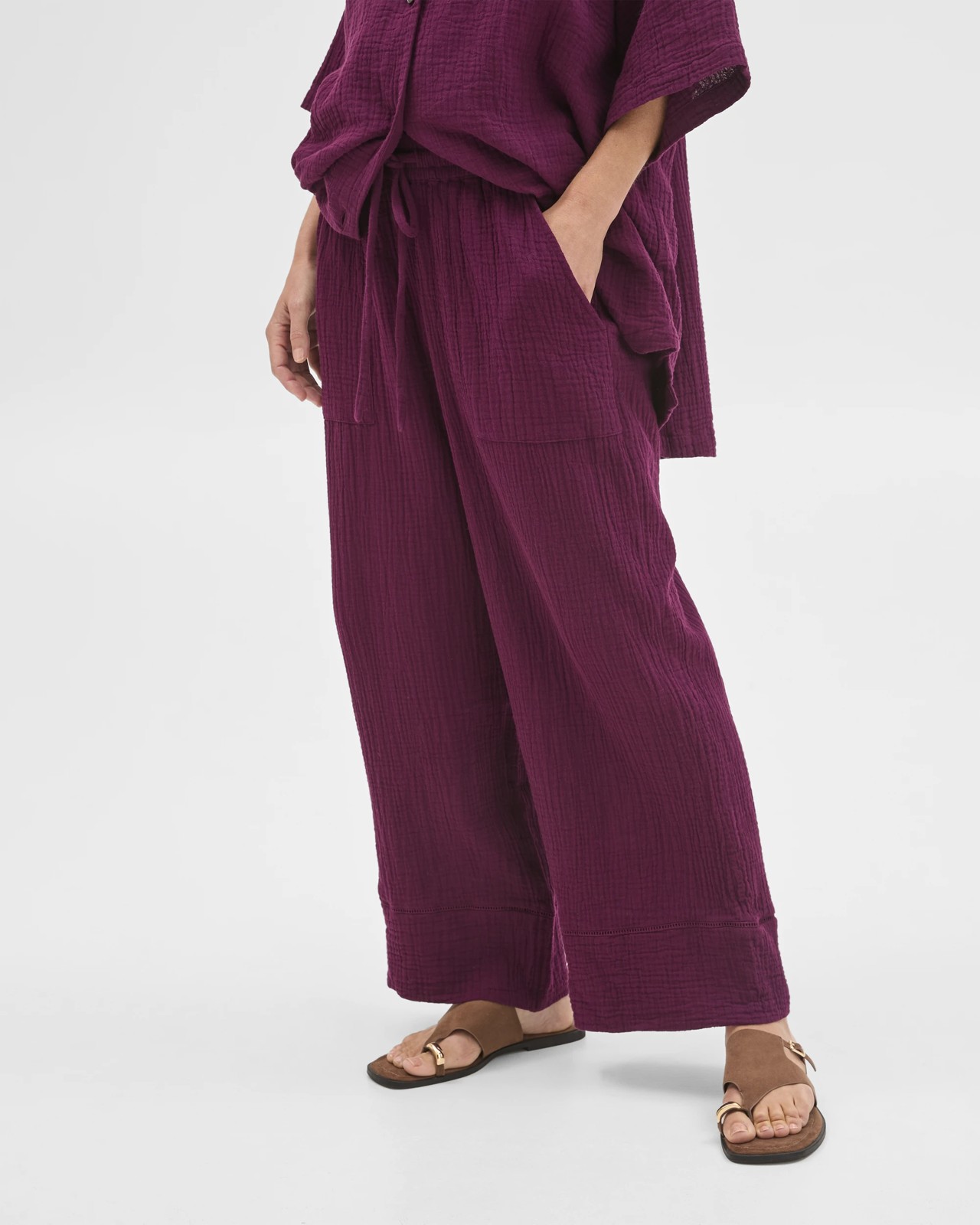 Resort Australian Cotton Trim Detail Pants 2 of 6