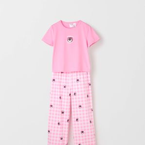 Disney Australian Cotton Older Girls T-Shirt and Wide Leg Pant Pyjama Set product image