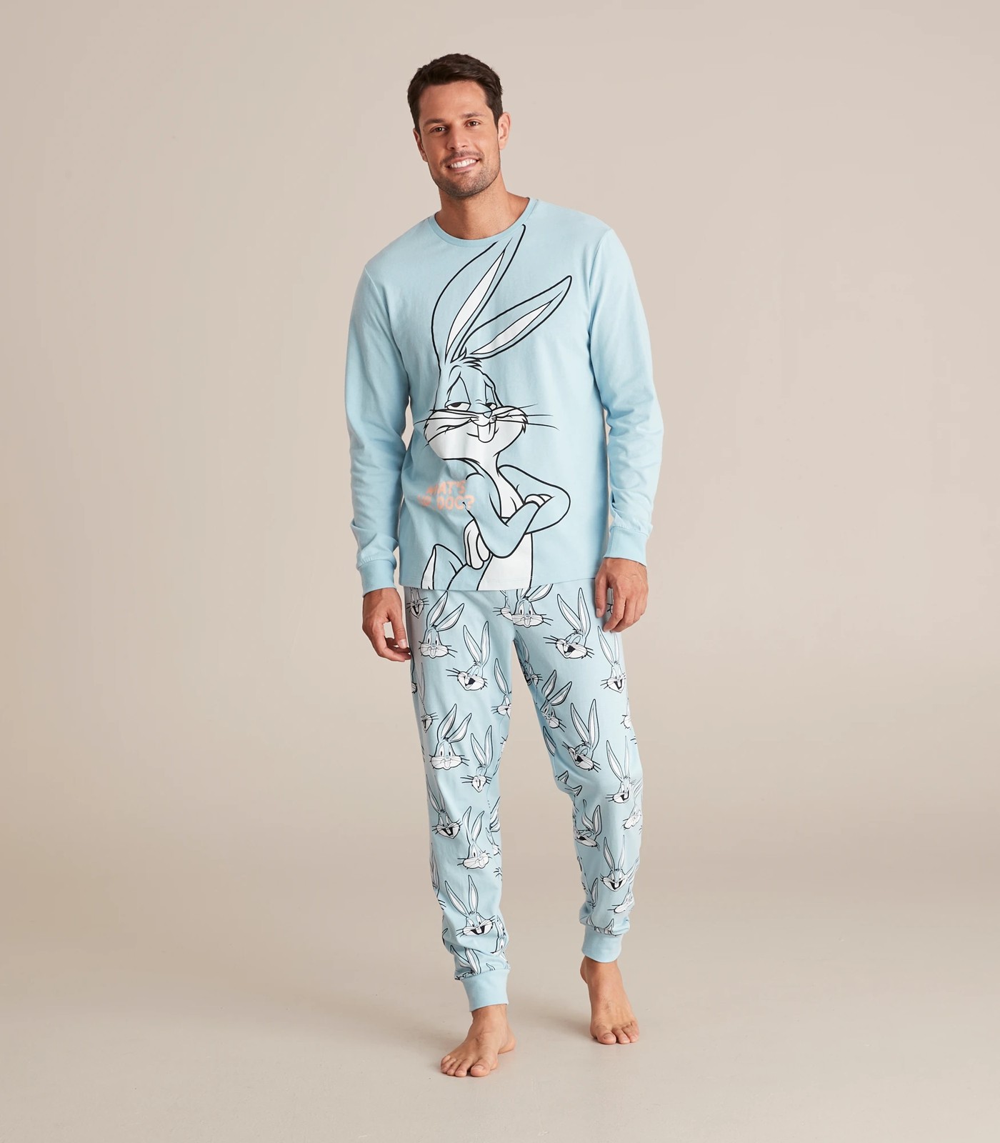 Mens Looney Tunes Bugs Bunny Family Matching Cotton Pyjama Set Target Australia