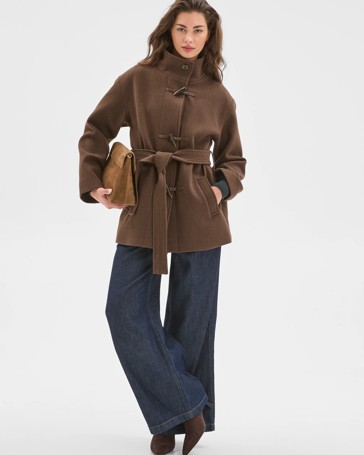 Petites Tie Waist Twill Jacket