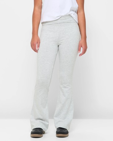 Folded Waist Flare Pants