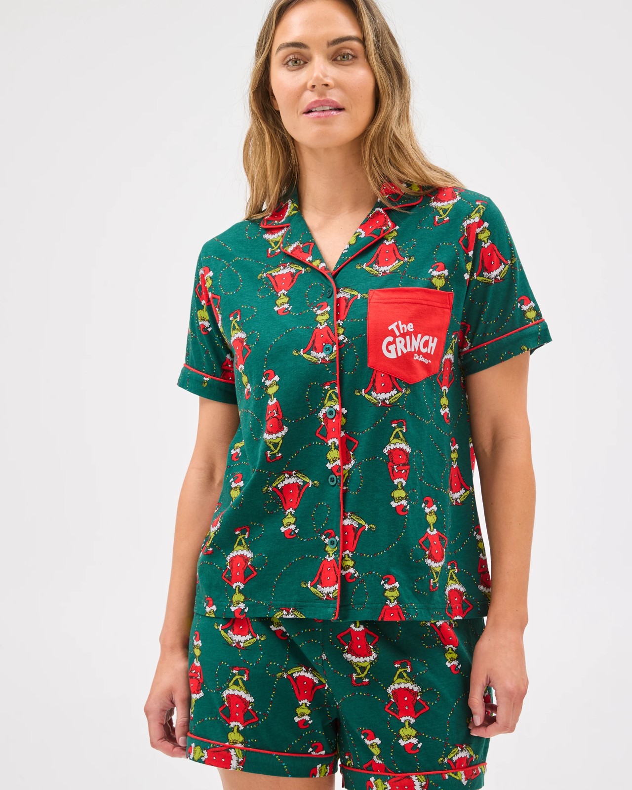 Family Matching Christmas Australian Cotton Womens Pyjama Set - Grinch 6 of 6