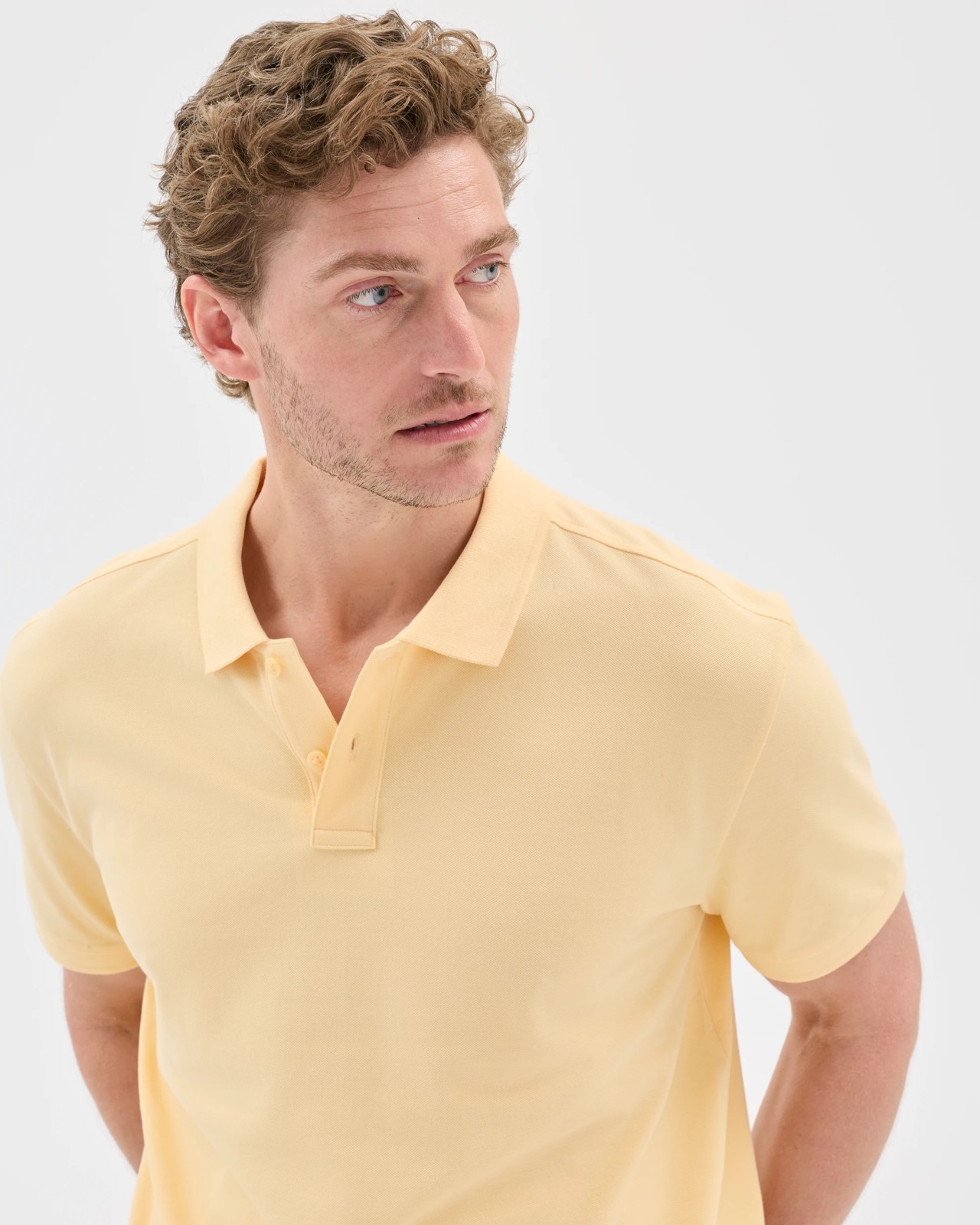 Australian Cotton Short Sleeve Polo Top - Golden 4 of 6