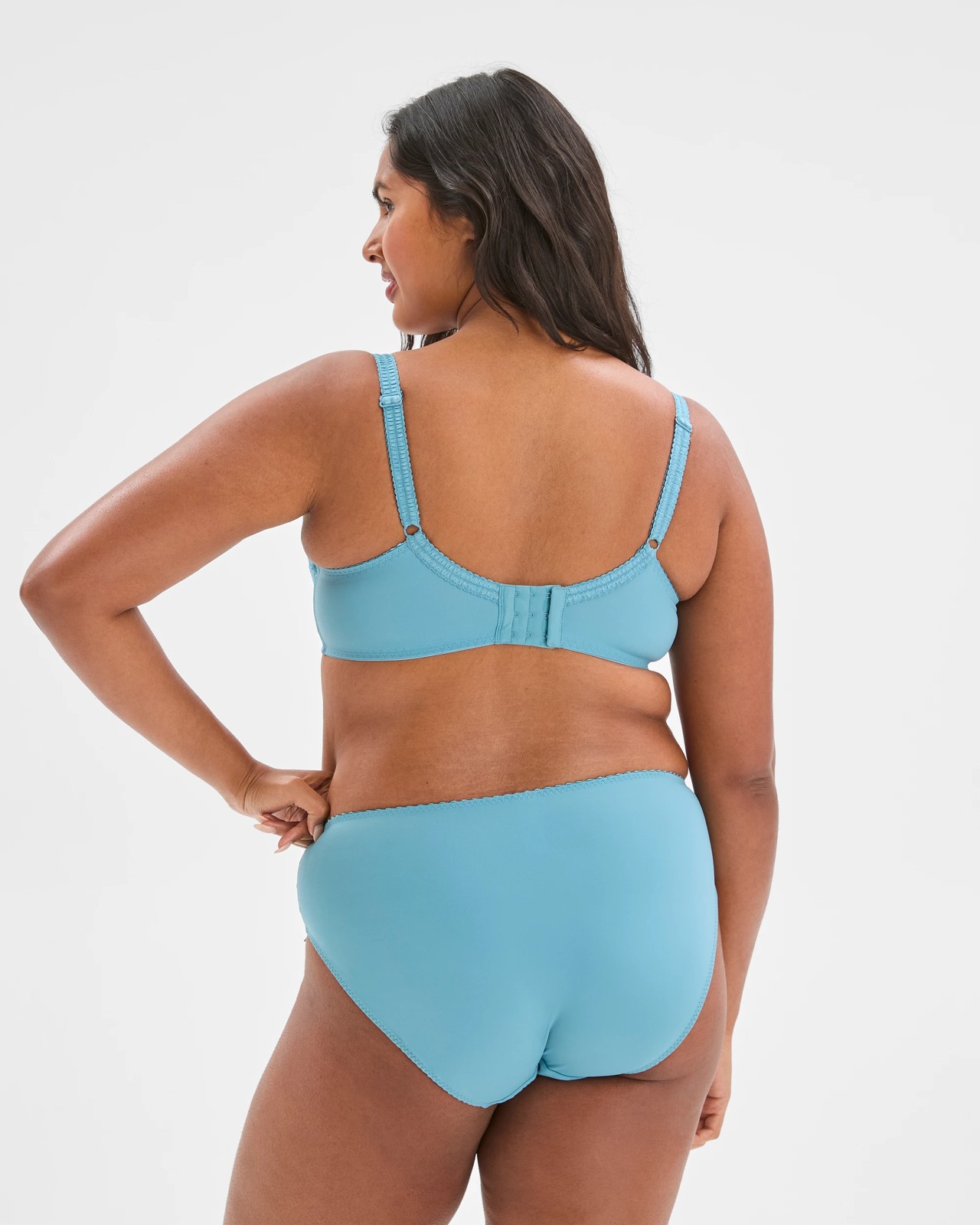 Plus Size Soft Cup Underwire T-Shirt Bra - Adriatic Blue 6 of 6
