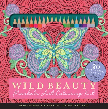 Wild Beauty Mandala Art Colouring Kit - Book