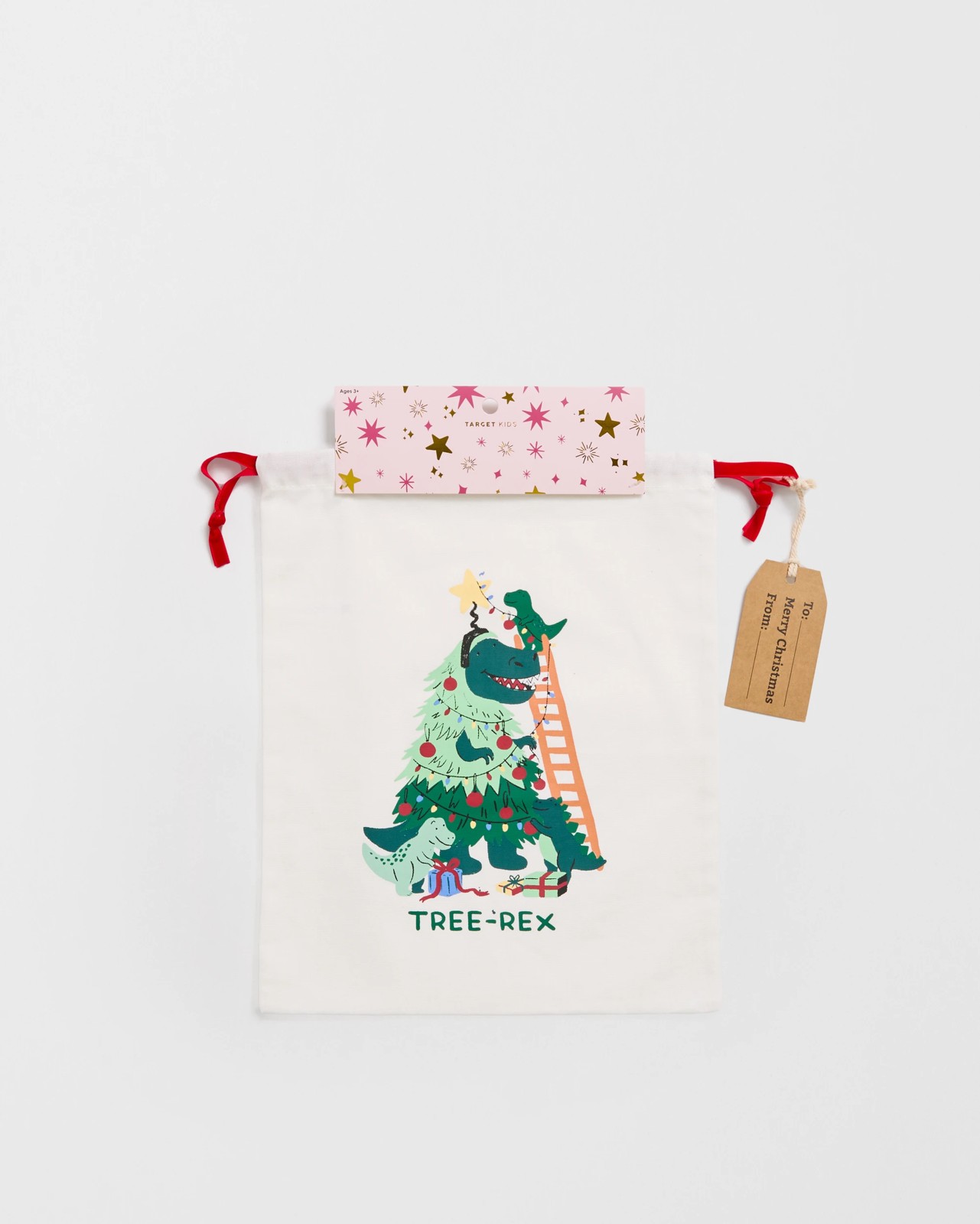 Cotton Tree Rex Christmas Drawstring Bag 4 of 4