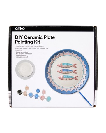 Anko DIY Ceramic Plate Painting Kit - Sardine