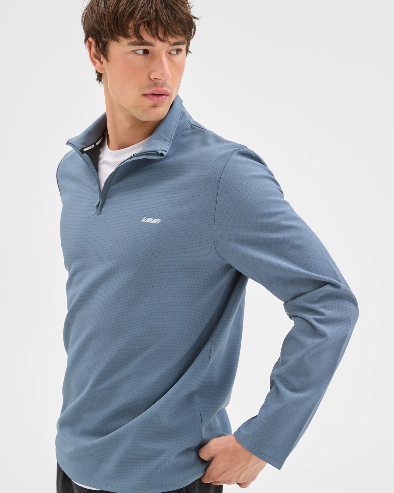 Active Bonded Quarter Zip Jumper - Steel Blue 4 of 6