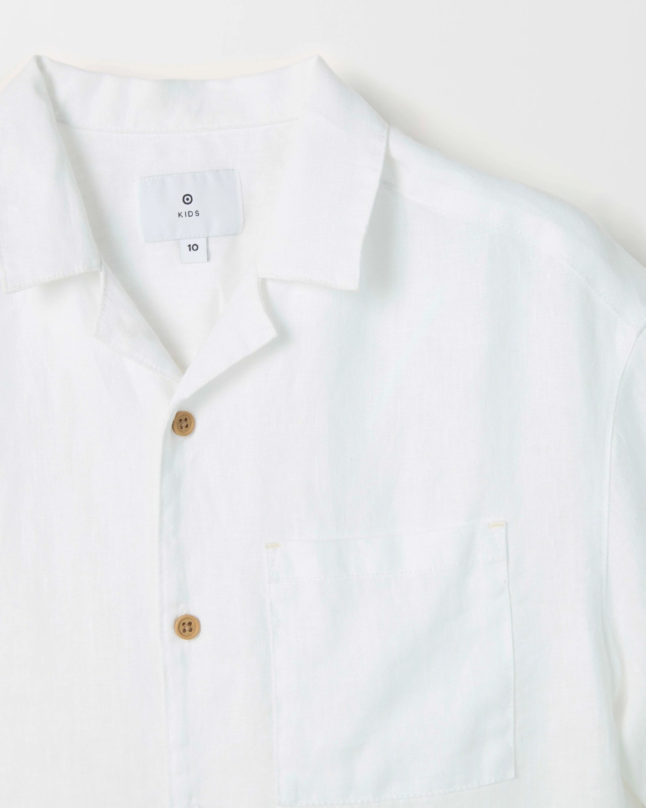 European Linen Short Sleeve Shirt - White 2 of 2