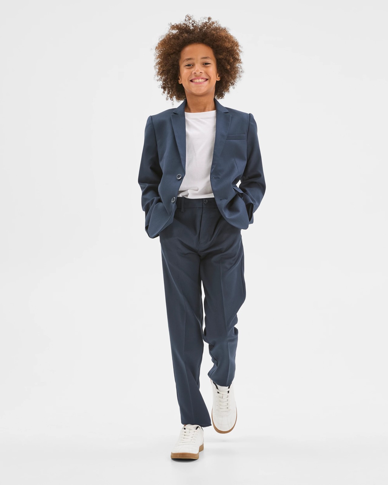Long Sleeve Suiting Jacket - Blue 2 of 5
