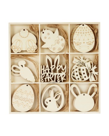 Anko Wood Blank Easter Tag Set