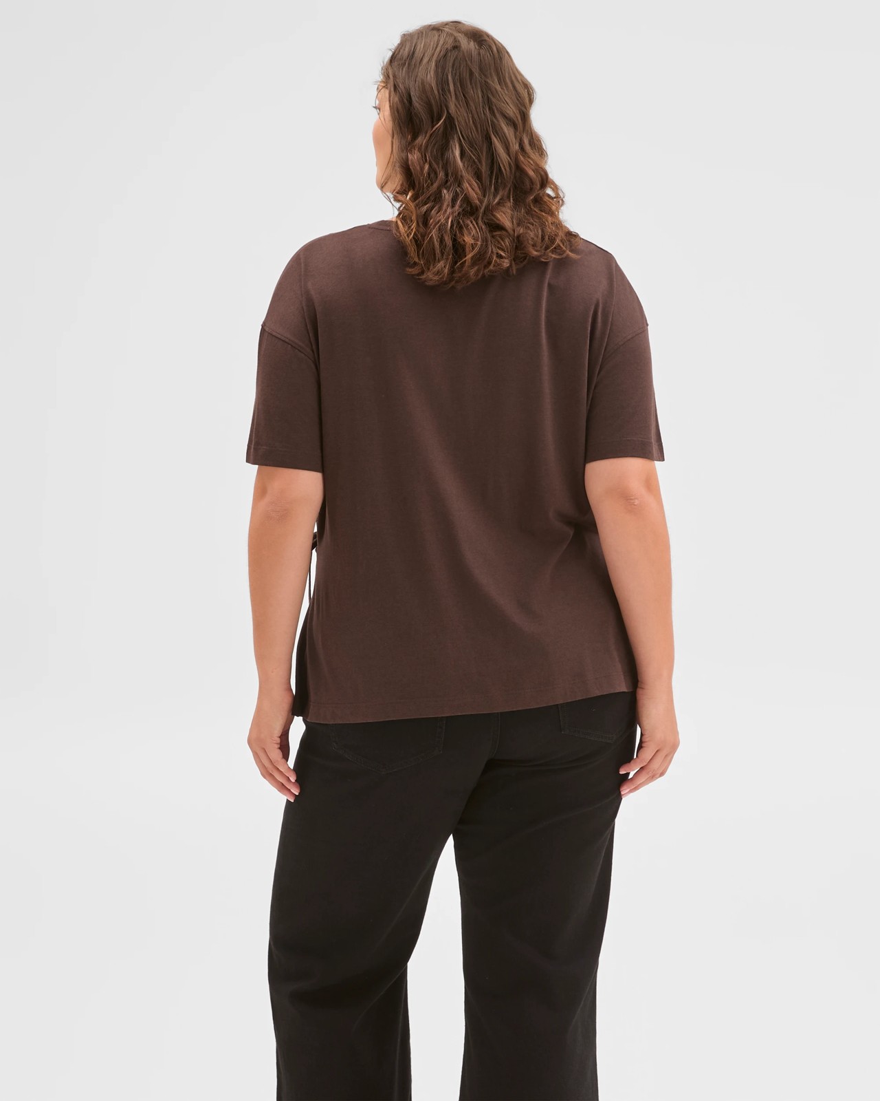 Plus Size Australian Cotton Blend Side Tie Waist T-Shirt 2 of 6