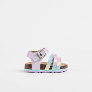 Baby Girls First Walker Glitter Moulded Cork Sandal product image
