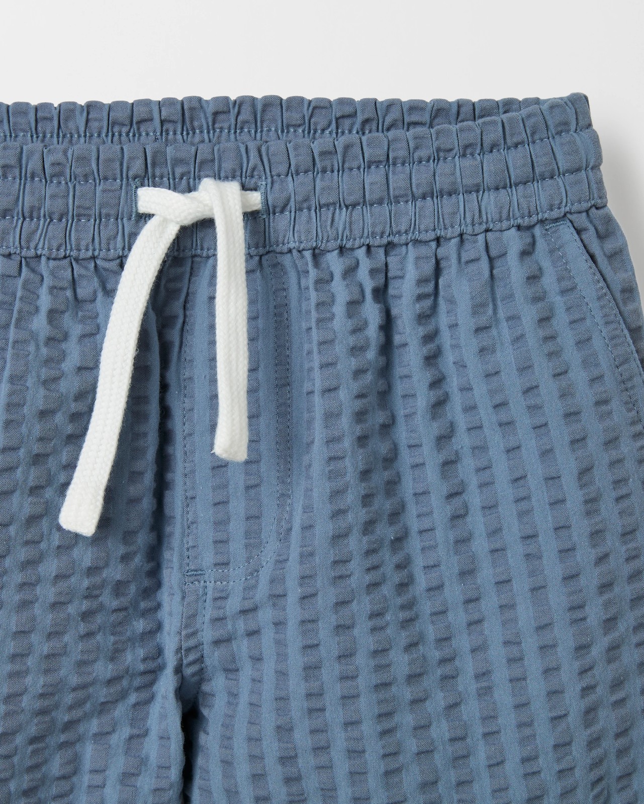 Australian Cotton Seersucker Volley Shorts - Flintstone 2 of 2