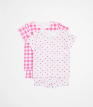 Baby Organic Cotton Rib Pyjama Set - 2 Pack