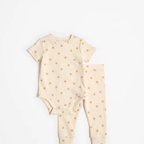 Baby Organic Cotton Rib Bodysuit and Leggings Set thumbnail 2