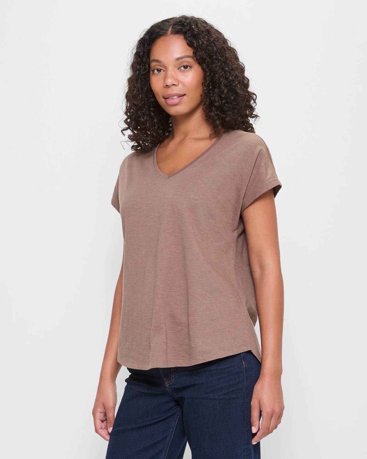 Australian Cotton V-Neck Slub T-Shirt 5 of 5