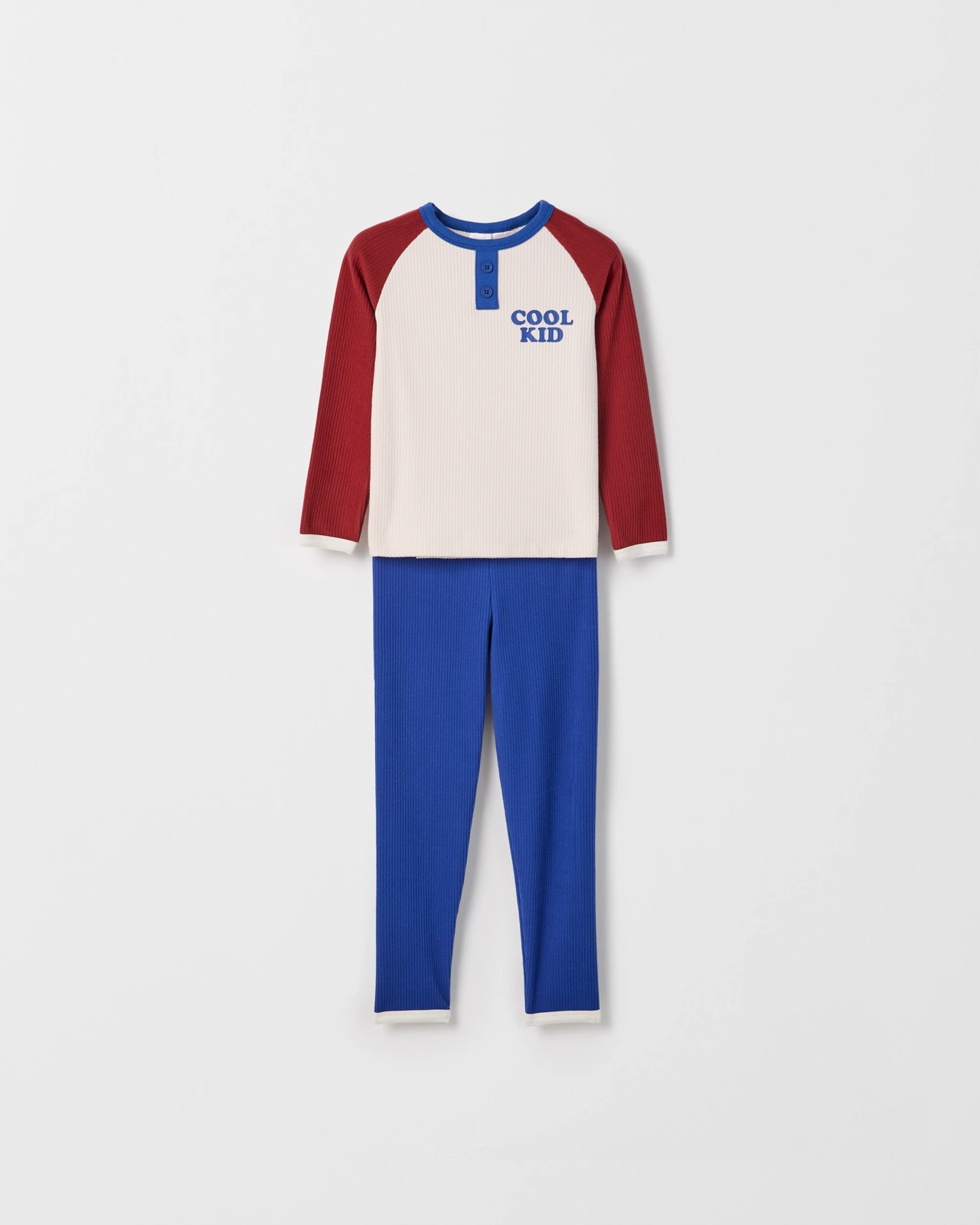 Younger Boys Ribbed Knit Pyjama Set 2 of 3