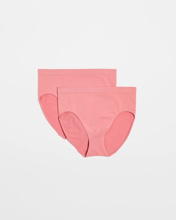 Australian Cotton Blend Womens Seamfree Midi Briefs 2 Pack