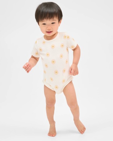 Baby Organic Cotton 3 Pack Ribbed Bodysuits
