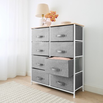 8 Drawer Chest, Grey - Anko