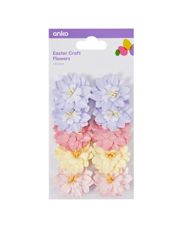Anko 10 Pack Easter Craft Flowers